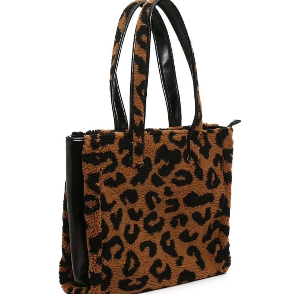🇺🇲MIX NO. 6 Reina Sherpa Leo Tote, bag, carryall